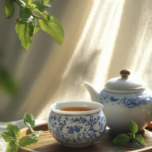 Taza de té humeante con hierbas naturales | Niyama Chile