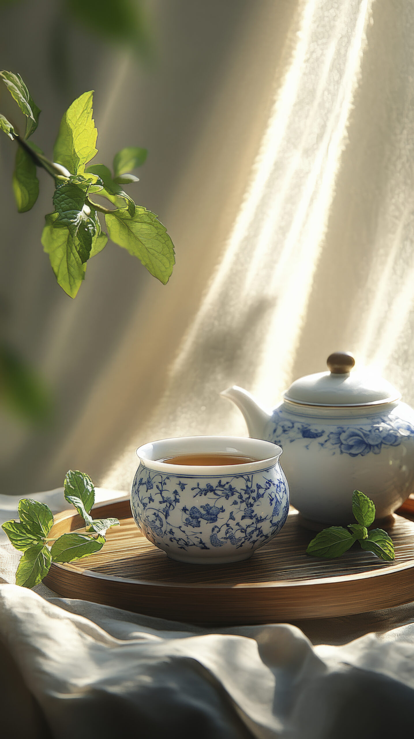 Taza de té humeante con hierbas naturales | Niyama Chile